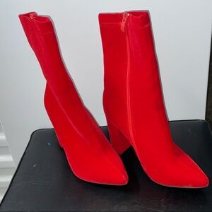 Red Velvet Women's Boots